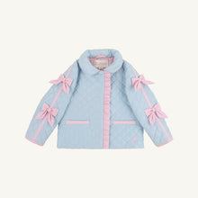 Load image into Gallery viewer, Julie Anne Jacket - Buckhead Blue w/ Palm Beach Pink - Bows - Ruffle - Quilted