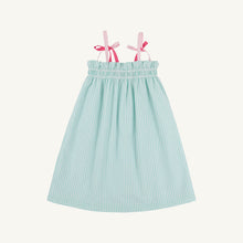 Load image into Gallery viewer, Lainey's Little Dress - Turks Teal Windowpane w/ Palm Beach Pink - Woven