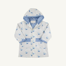 Load image into Gallery viewer, Liquid Sunshine Slicker - Merrimack Quack Quacks w/ Park City Periwinkle