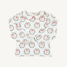 Load image into Gallery viewer, Maude's Peter Pan Collar Shirt - North Pole Portrait - Long Sleeve - Pima