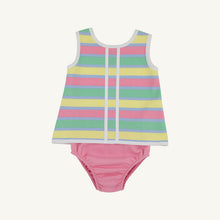 Load image into Gallery viewer, Mary Simms Bloomer Set - Samford Stripe w/ Hamptons Hot Pink