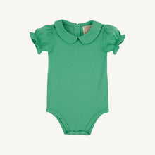 Load image into Gallery viewer, Maude's Peter Pan Collar Shirt - Gibson Island Green - Short Sleeve - Pima