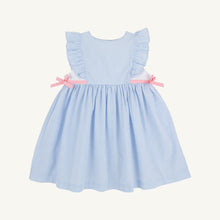Load image into Gallery viewer, Pammy's Pinafore Dress - Breakers Blue Seersucker w/ Sandpearl Pink