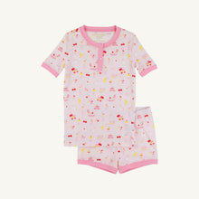 Load image into Gallery viewer, Payton Pajama Shorts Set - Ice cream Daydream w/ Strawberry Pink