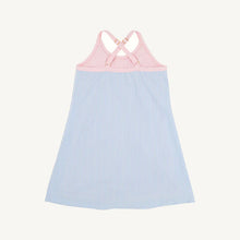 Load image into Gallery viewer, Prepletic™ Little Miss Tennis Dress - Beale Street Blue Seersucker w/ Palm Beach Pink