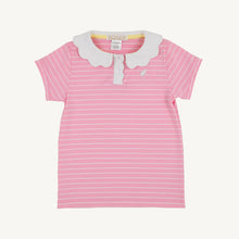 Load image into Gallery viewer, Prepletic™ Preppy Polo - Pier Party Pink Stripe w/ White
