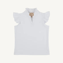 Load image into Gallery viewer, Rosie Ruffle Top - Worth Ave White - Heavy Knit