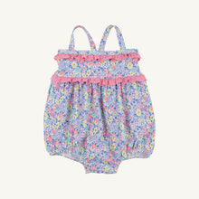 Load image into Gallery viewer, St. Bart's Bubble Bathing Suit - Briar Patch Petals w/ Hamptons Hot Pink