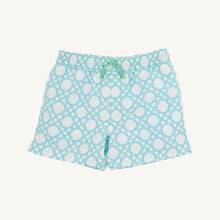 Load image into Gallery viewer, Tortola Swim Trunks - Catamaran Cane w/ Grace Bay Green