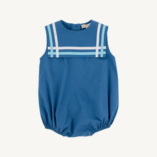 Load image into Gallery viewer, Towne's Top Sail Bubble - Wood Boat Blue w/ Belhaven Blue & White - Broadcloth - Sleeveless