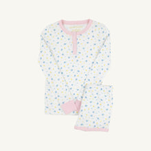 Load image into Gallery viewer, Sara Jane's Long Sleeve Short Set - Dunwoody Daisy w/ Palm Beach Pink - Pointelle