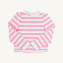 Load image into Gallery viewer, Winnie's Wave Spotter Swim Shirt - Hot Pink Caicos Cabana Stripe - UPF - Keyhole