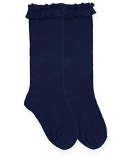 Load image into Gallery viewer, Jefferies Ruffle Knee High Socks - Navy or White