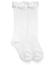 Load image into Gallery viewer, Jefferies Ruffle Knee High Socks - Navy or White