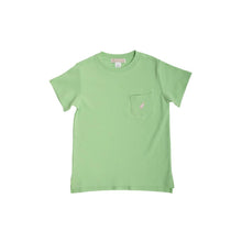 Load image into Gallery viewer, Carter Crewneck (with Pocket) - Mandeville Mint w/ Pink Stork