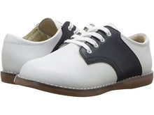 Load image into Gallery viewer, FootMates Cheer Oxford Shoe - Navy, Ecru