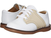 Load image into Gallery viewer, FootMates Cheer Oxford Shoe - Navy, Ecru