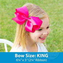 Load image into Gallery viewer, Wee Ones King Grosgrain Bow - Multiple Color Options