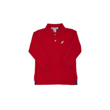Load image into Gallery viewer, Prim & Proper Polo - Long Sleeve - Richmond Red w/ Worth Ave White Stork