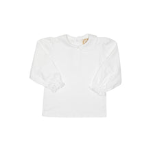 Load image into Gallery viewer, Maude's Peter Pan Collar Shirt - Worth Ave White - Long Sleeve - Pima