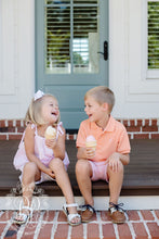Load image into Gallery viewer, Prim & Proper Polo - Seashore Sherbet w/ Palm Beach Pink - Short Sleeve - Pima