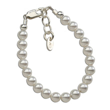 Load image into Gallery viewer, 14K Gold-plated or Sterling Silver Pearl Bracelet - 1-5 Years or 6-12 Years