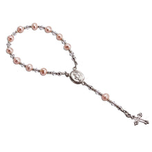 Load image into Gallery viewer, Sterling Silver Rosary Beads - White, Pink, or Blue