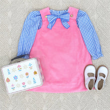 Load image into Gallery viewer, Beatrice Bow Blouse - Park City Periwinkle Check