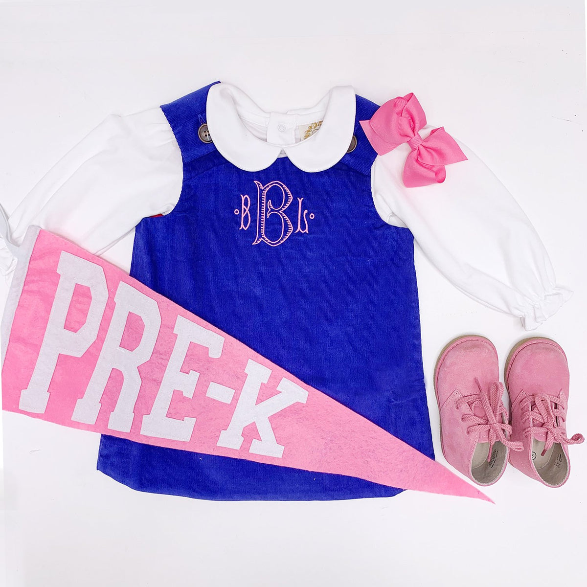 Girls Maude's Peter Pan Collar SS Shirt & Onesie WAW & RR RicRac