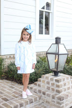 Load image into Gallery viewer, Holly Day Dress - Buckhead Blue Belle Meade Bow w/ White - Long Sleeves

