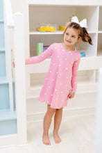 Load image into Gallery viewer, Polly Play Dress - Heart Eyes (Hamptons Hot Pink) - Long Sleeve
