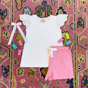 Ellen's Eyelet Top - Worth Avenue White - Pima