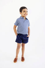 Load image into Gallery viewer, Prim &amp; Proper Polo - Sumner County Stripe in Barbados Blue
