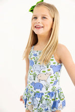 Load image into Gallery viewer, Grace Bay Bathing Suit - Bal Harbour Hippo w/ Beale Street Blue
