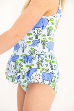 Load image into Gallery viewer, Grace Bay Bathing Suit - Bal Harbour Hippo w/ Beale Street Blue
