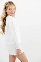 Load image into Gallery viewer, Cassidy Comfy Crewneck - Palmetto Pearl w/ Bows - Quilted
