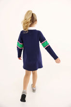 Load image into Gallery viewer, Rollins Rugby Dress - Nantucket Navy w/ White &amp; Hamptons Hot Pink
