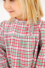 Load image into Gallery viewer, Mary Baker Day Dress - Wicker Park Plaid w/ Richmond Red - Long Sleeve
