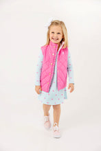Load image into Gallery viewer, Polly Play Dress - Heart Eyes (Belhaven Blue) w/ Winter Park Pink - Long Sleeve - Heavy Knit
