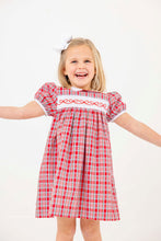 Load image into Gallery viewer, Dollie Mae Dress - Woodspoint Plaid w/ Worth Ave White
