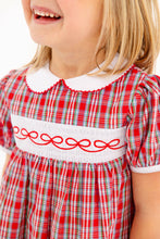 Load image into Gallery viewer, Dollie Mae Dress - Woodspoint Plaid w/ Worth Ave White
