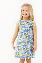 Load image into Gallery viewer, Polly Play Dress - Bal Harbour Hippo w/ Beale Street Blue - Sleeveless
