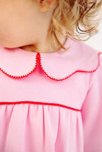 Load image into Gallery viewer, Maude's Day Dress - Pier Party Pink w/ Richmond Red - Long Sleeve
