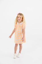 Load image into Gallery viewer, Tabitha's Teacher's Pet Dress - Seashore Sherbet Gingham - Heavy Knit

