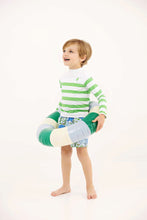 Load image into Gallery viewer, Walker's Wave Spotter Swim Shirt - Grafton Green Stripe - UPF
