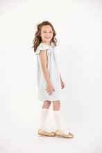 Load image into Gallery viewer, Sandy Smocked Dress - Old Greenwich Green w/ Pearl &amp; Khaki - Angel Sleeve
