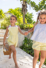 Load image into Gallery viewer, Ruthie Romper - York Yellow &amp; Worth Ave White - Dallas Dot
