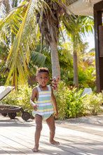 Load image into Gallery viewer, Stillman Sunsuit - Samford Stripe w/ Beale Street Blue
