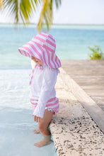 Load image into Gallery viewer, Cissy Sunhat - Hamptons Hot Pink Caicos Cabana Stripe - Swim
