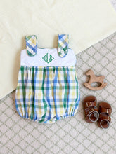 Load image into Gallery viewer, Bingham Bubble - Polo Field Plaid w/ Worth Ave White - Woven
